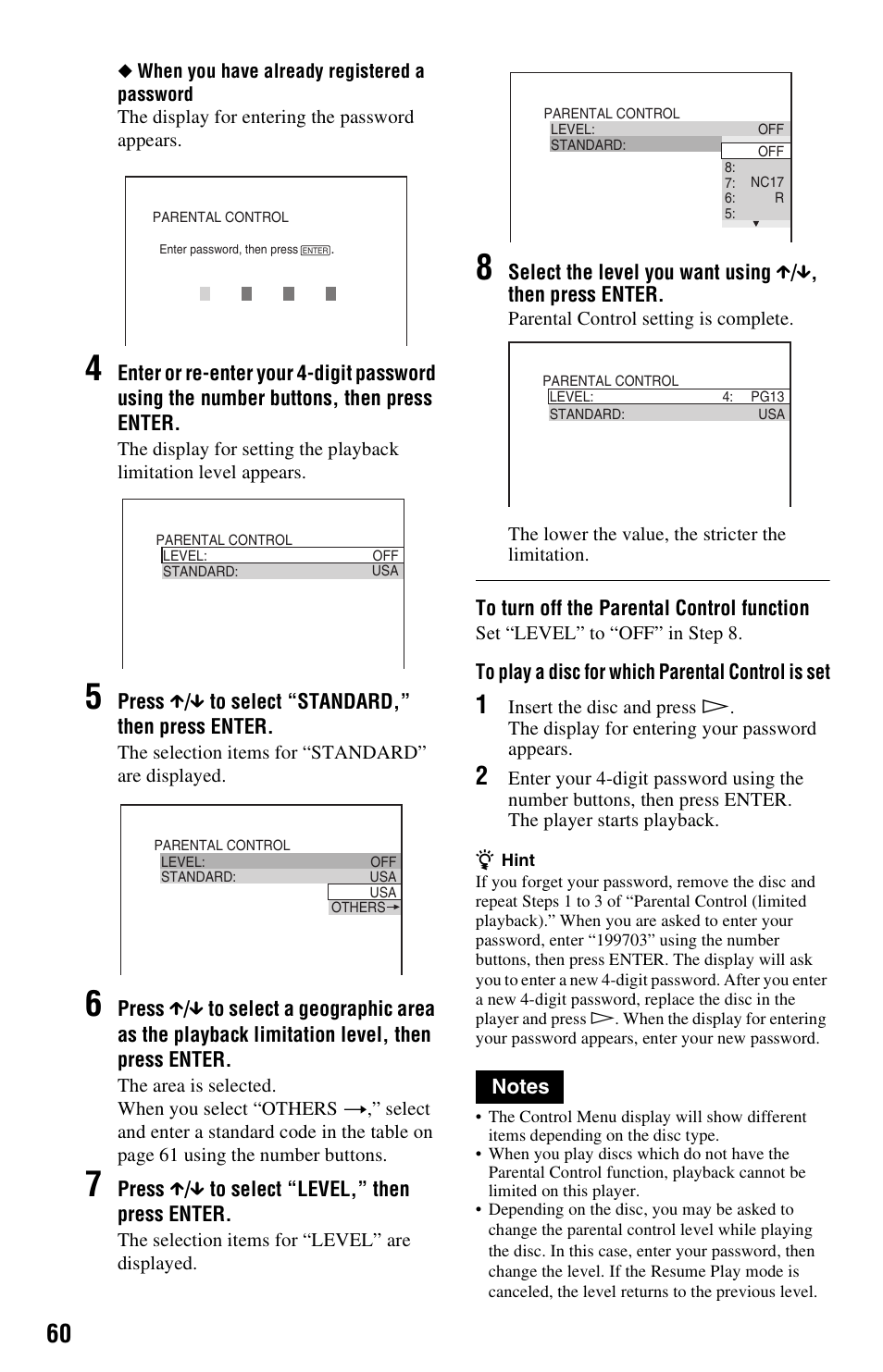 Sony DVP-NS501P User Manual | Page 60 / 80
