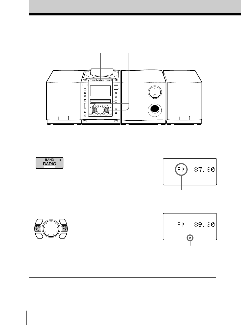 Listening to the radio | Sony Model PMC-MD55 User Manual | Page 10 / 164