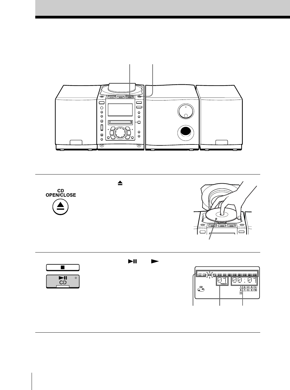 Playing a cd | Sony Model PMC-MD55 User Manual | Page 4 / 164