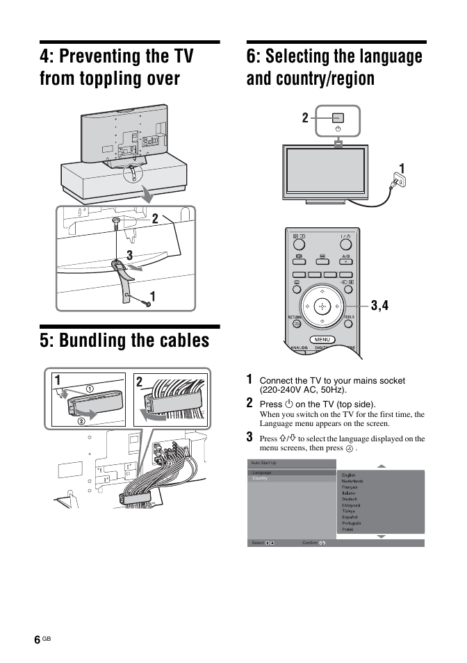 Sony BRAVIA KDL-26T30 User Manual | Page 6 / 204
