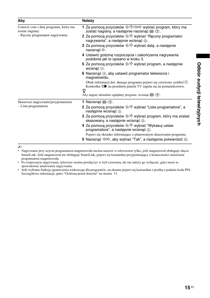 Sony BRAVIA KDL-26T30 User Manual | Page 83 / 204