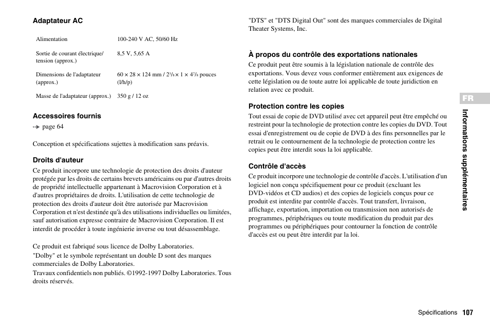 Sony PS 2 SCPH-77001CB User Manual | Page 107 / 172