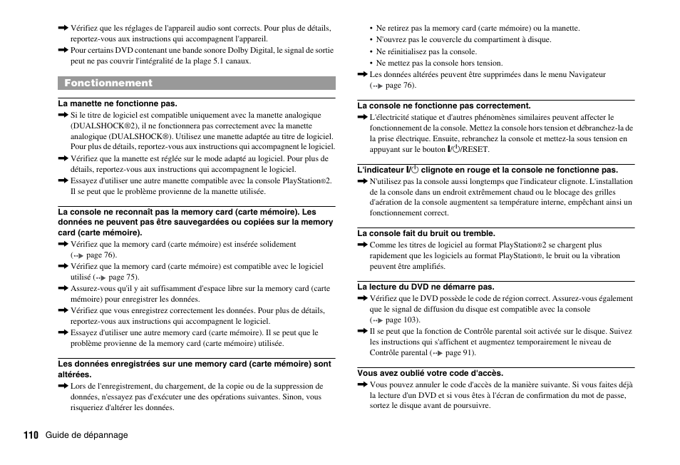 Sony PS 2 SCPH-77001CB User Manual | Page 110 / 172