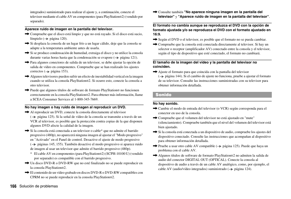 Sony PS 2 SCPH-77001CB User Manual | Page 166 / 172