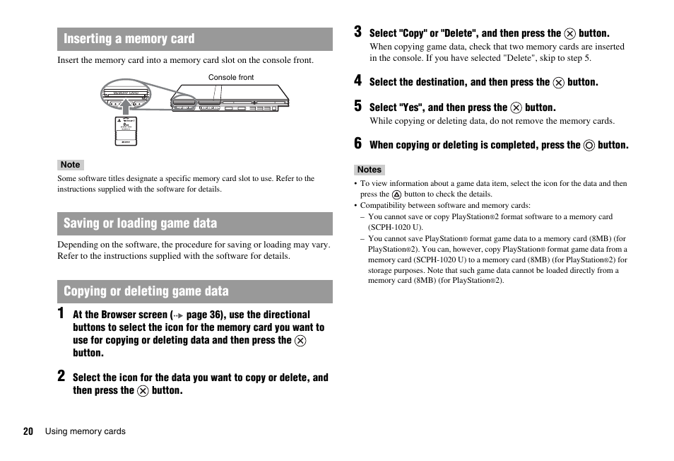 Sony PS 2 SCPH-77001CB User Manual | Page 20 / 172