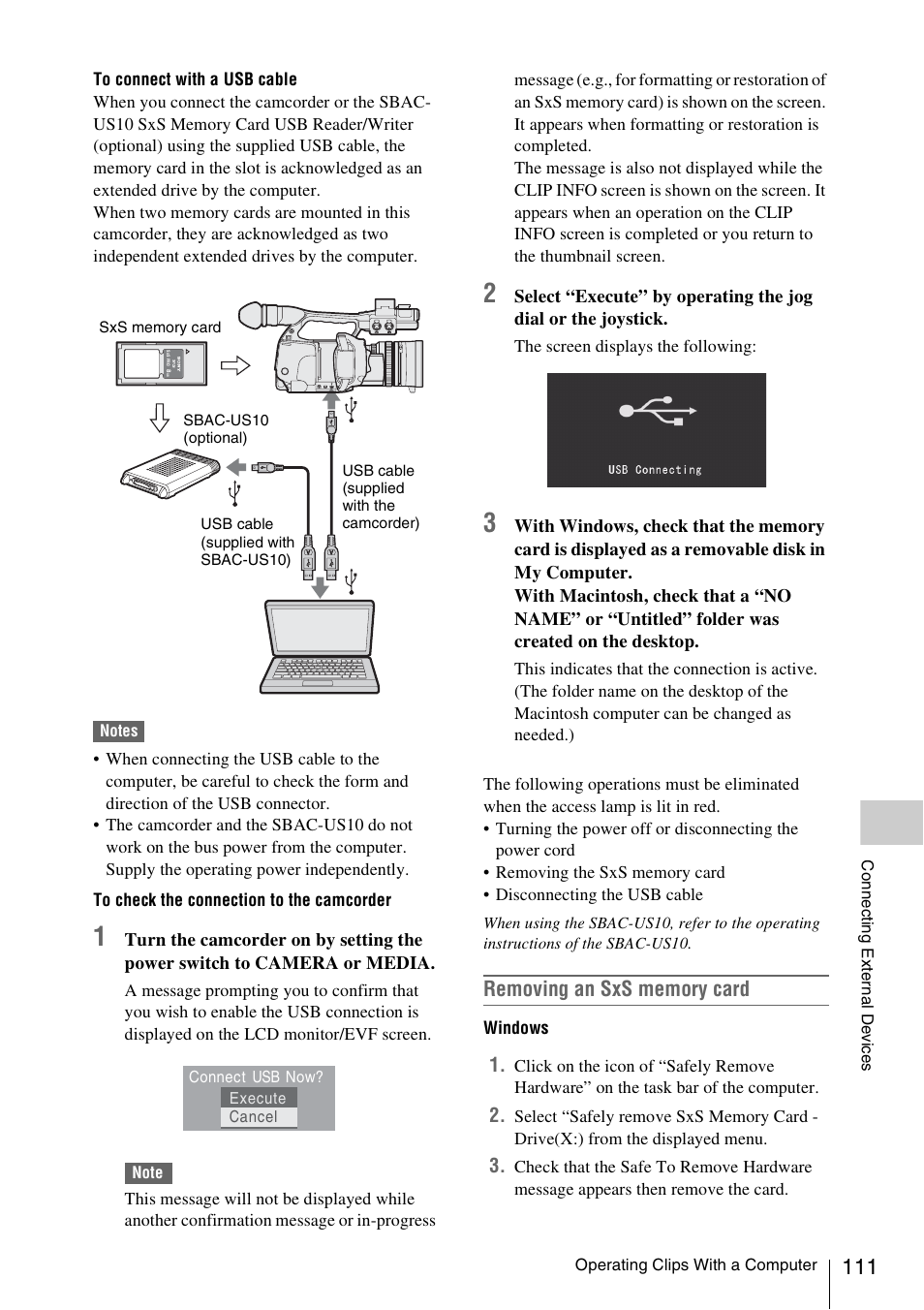 Sony XDCAM EX PMW-EX1 User Manual | Page 111 / 132