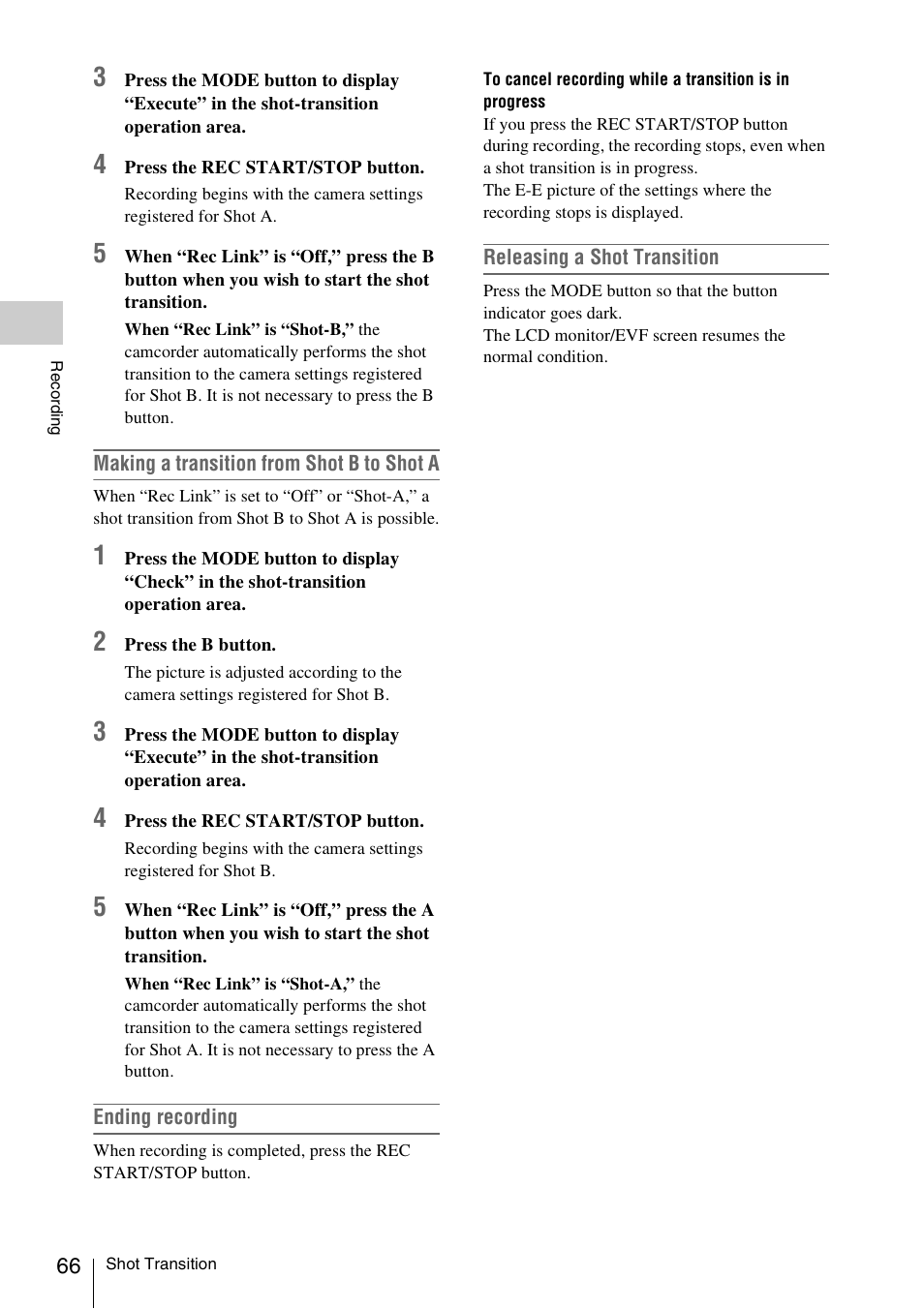 Sony XDCAM EX PMW-EX1 User Manual | Page 66 / 132