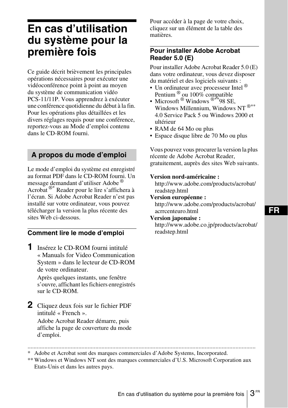 Sony PCS-11 User Manual | Page 47 / 156