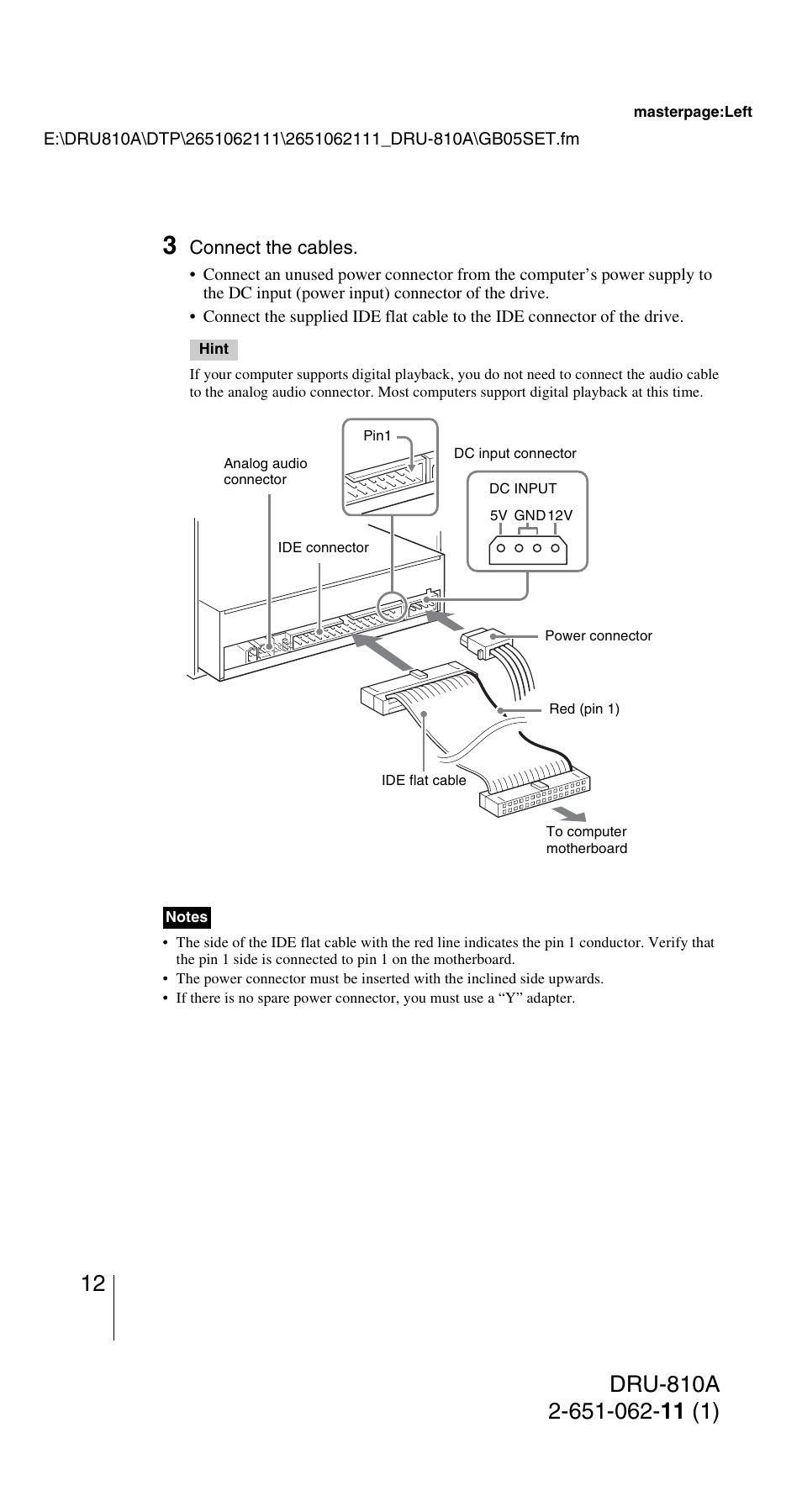 Sony DRU-810A User Manual | Page 12 / 36