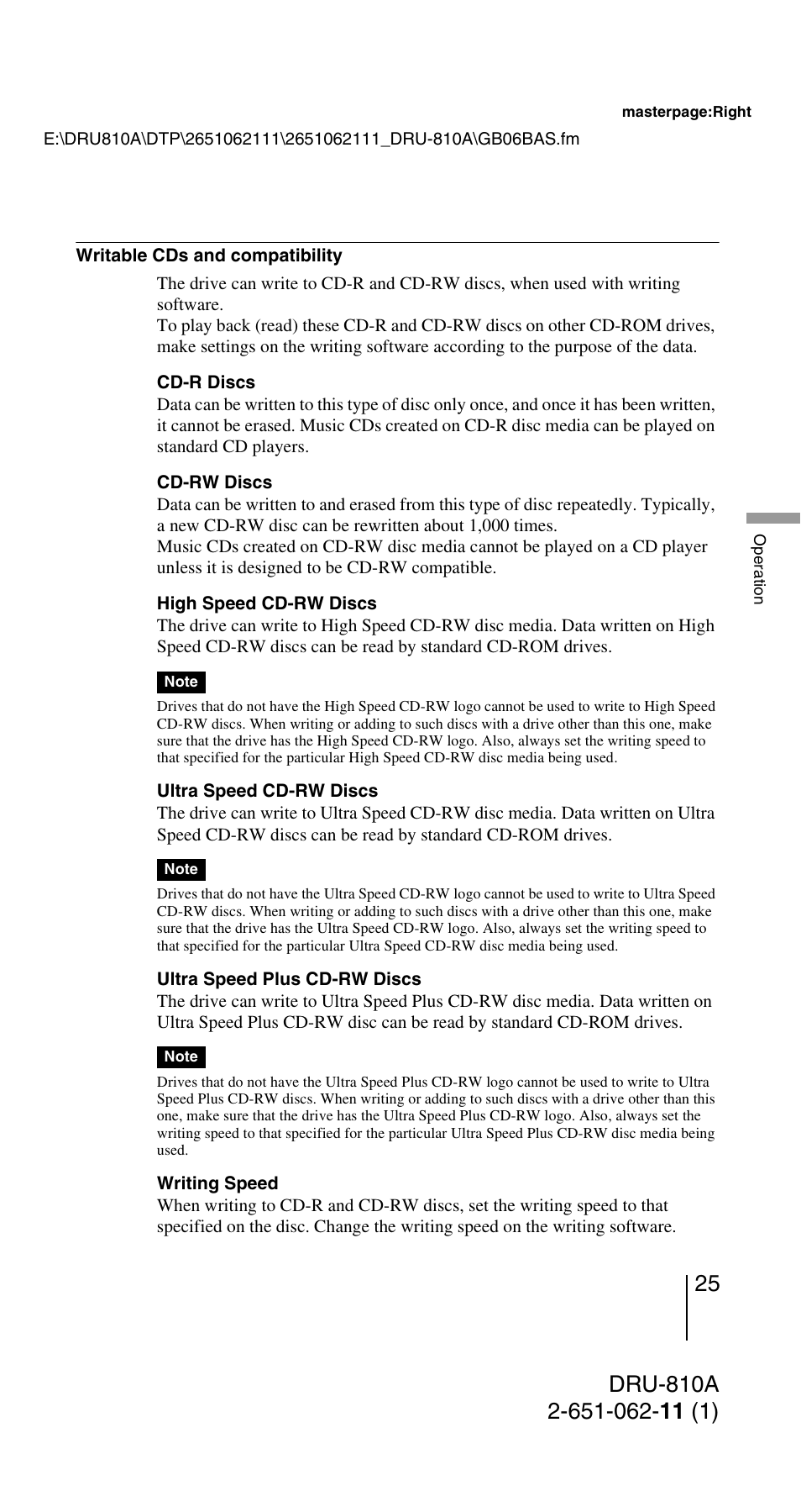 Sony DRU-810A User Manual | Page 25 / 36