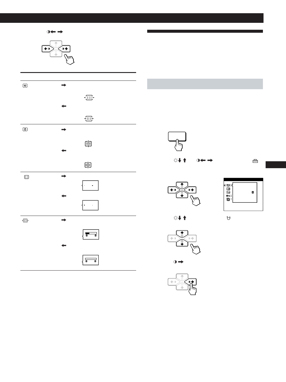 Using the option on-screen display, Getting started customizing your monitor, Degaussing the screen | Fen es c | Sony CPD-200GS User Manual | Page 13 / 57