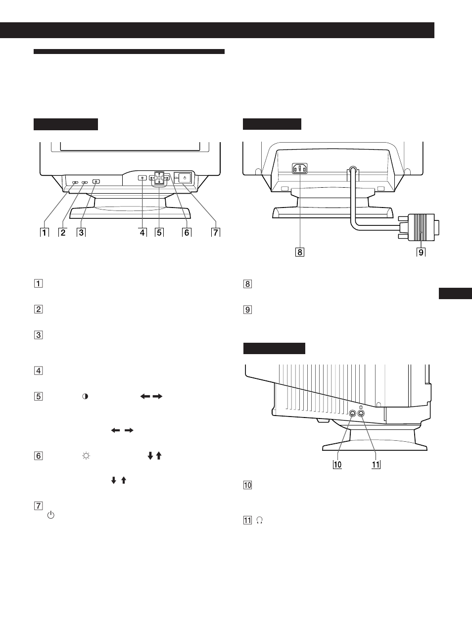 Identification des composants et des commandes, Préparation | Sony CPD-200GS User Manual | Page 23 / 57