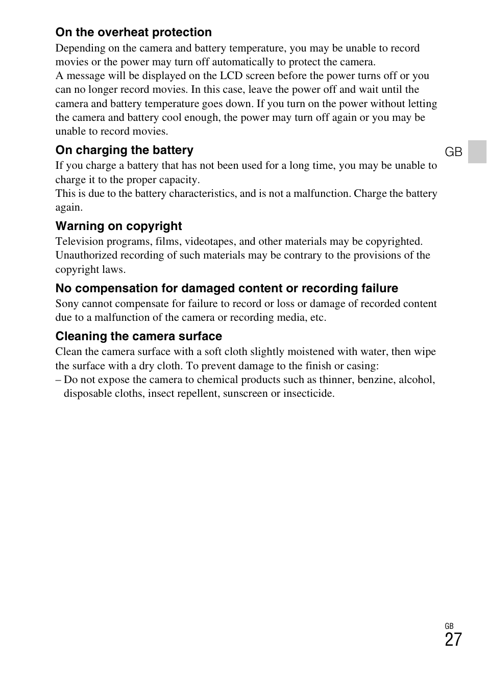 Sony CYBER-SHOT DSC-HX9 User Manual | Page 27 / 64