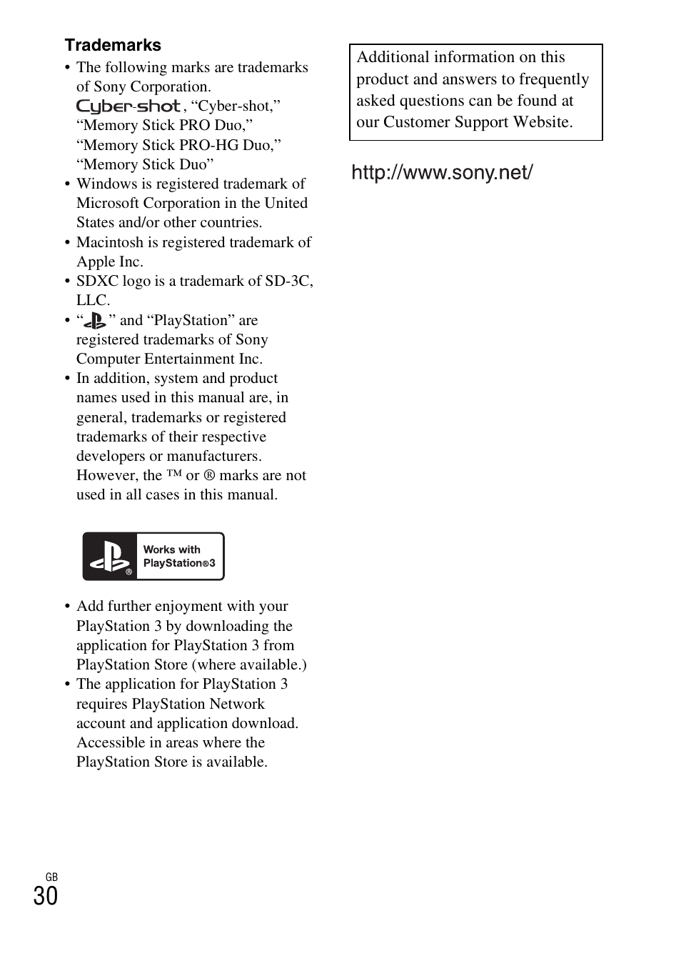 Sony CYBER-SHOT DSC-HX9 User Manual | Page 30 / 64