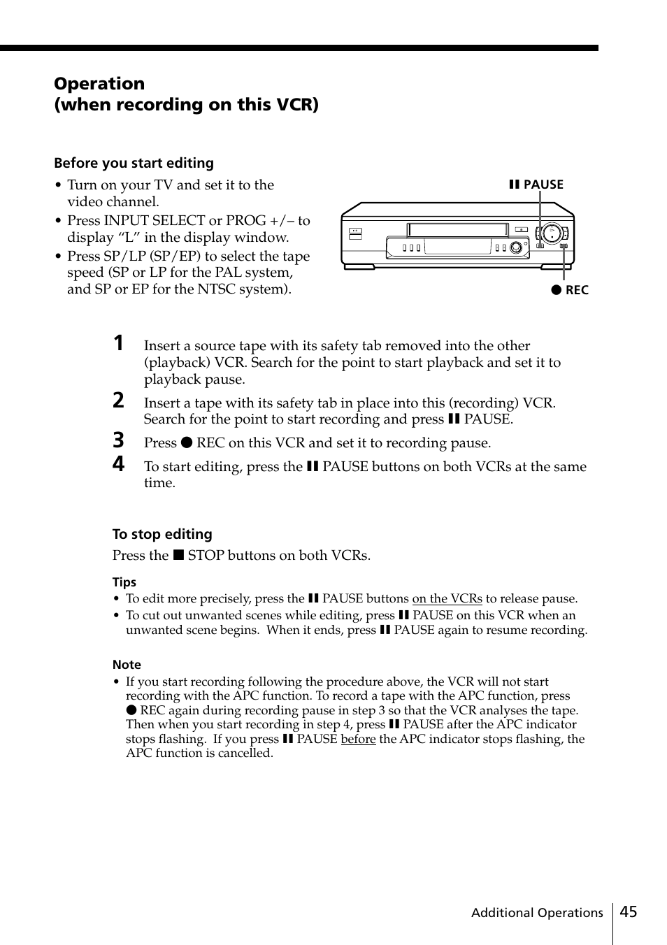 Sony SLV-ED25PS/TH User Manual | Page 45 / 53