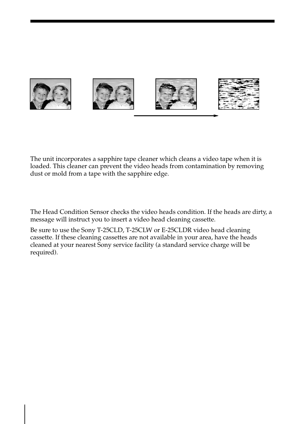 Sapphire tape cleaner, Head condition sensor | Sony SLV-ED25PS/TH User Manual | Page 48 / 53