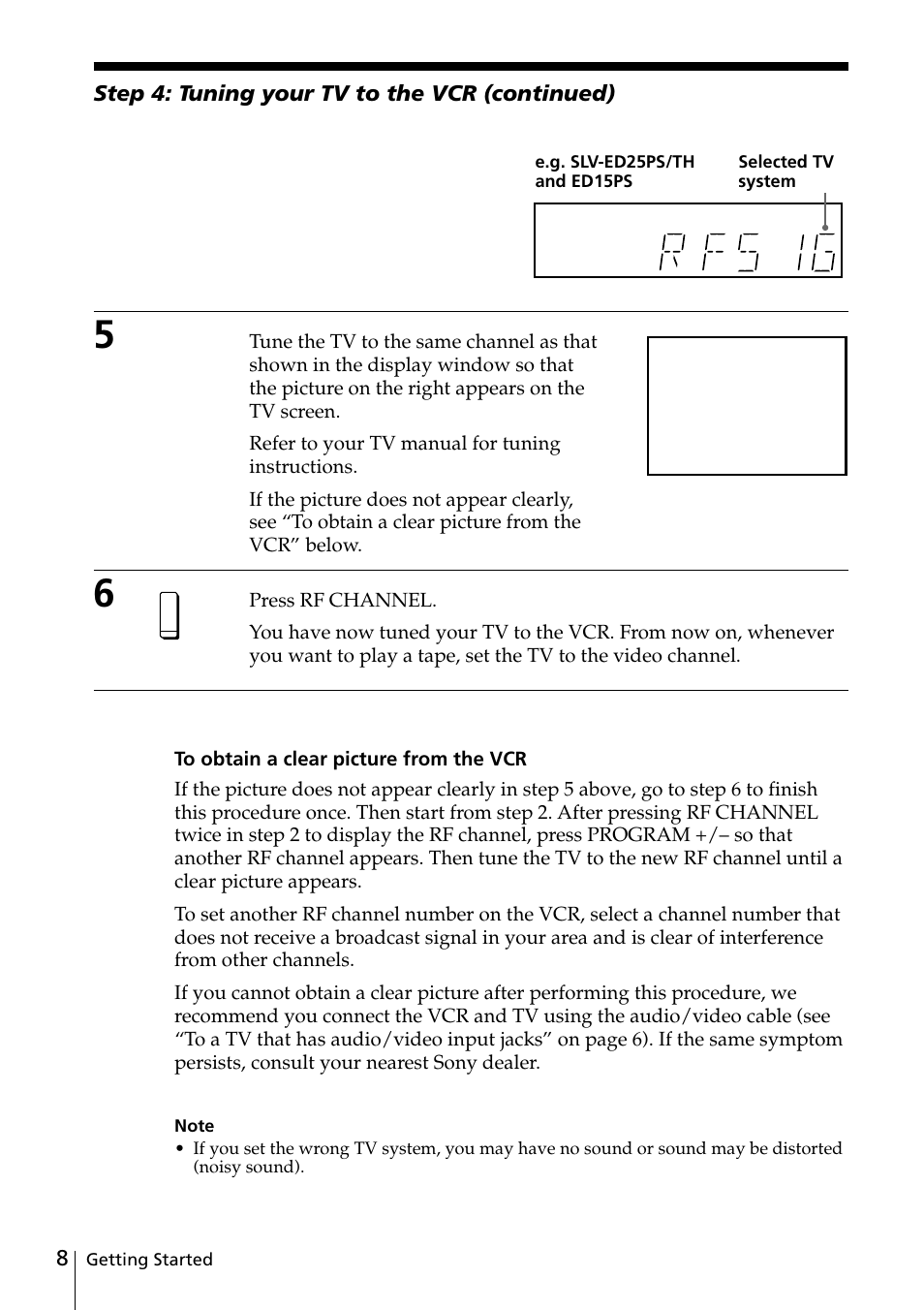 Sony SLV-ED25PS/TH User Manual | Page 8 / 53