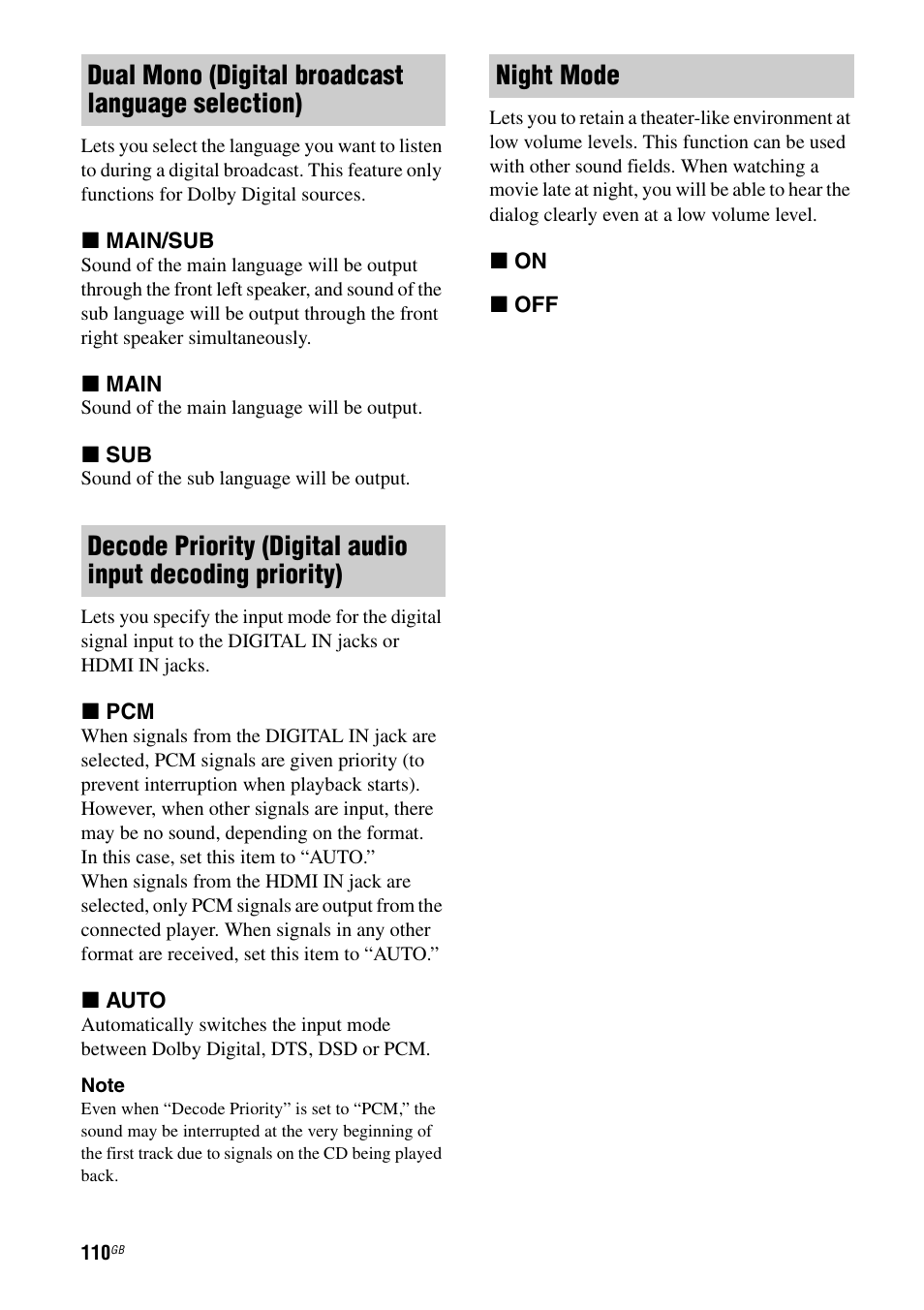 Sony 3-875-814-21(1) User Manual | Page 110 / 162