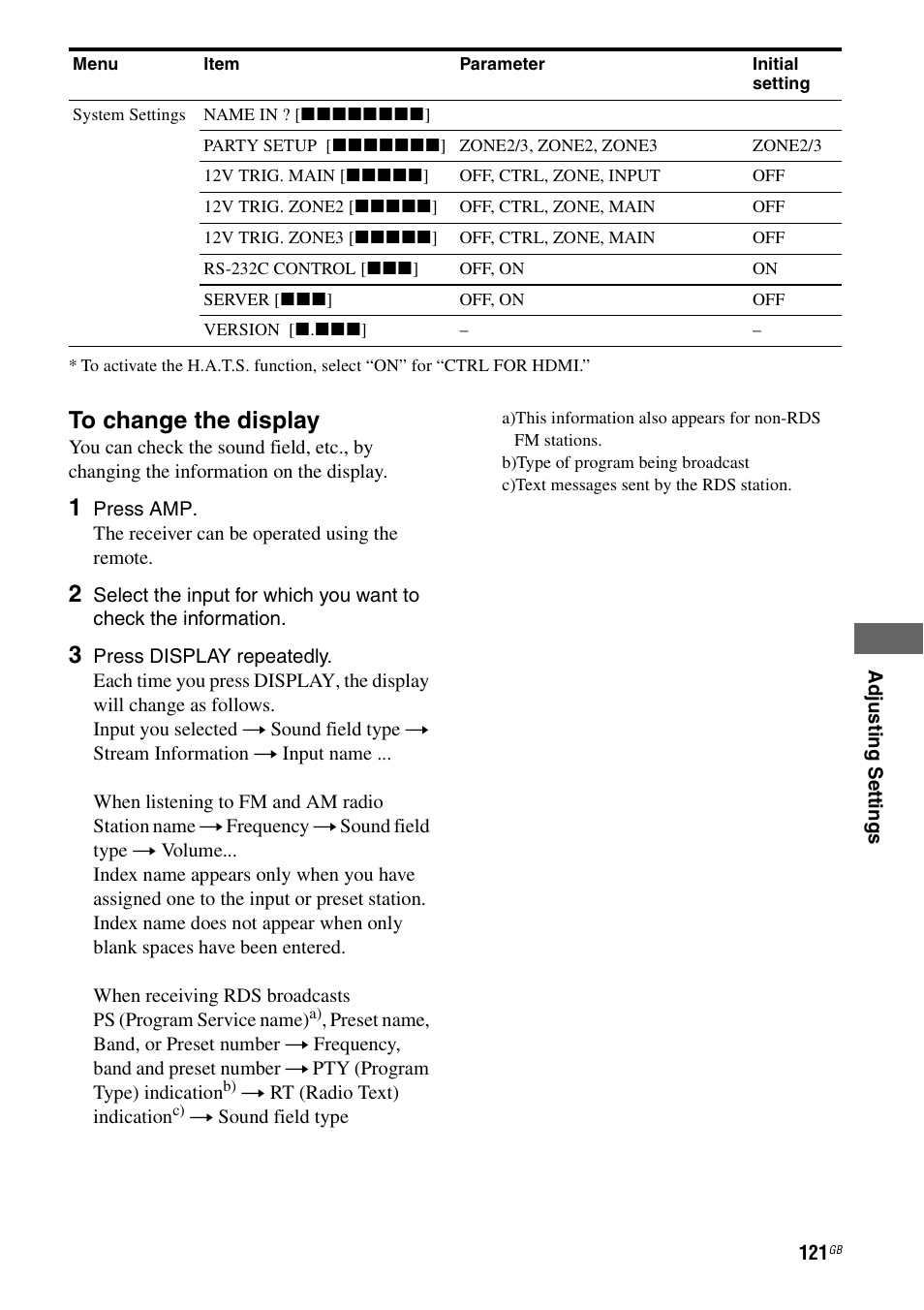 Sony 3-875-814-21(1) User Manual | Page 121 / 162