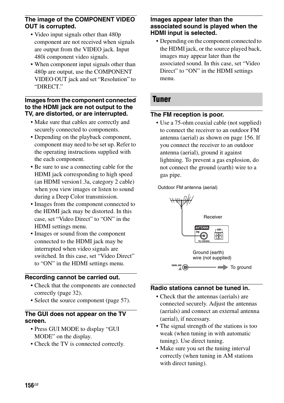 Tuner | Sony 3-875-814-21(1) User Manual | Page 156 / 162