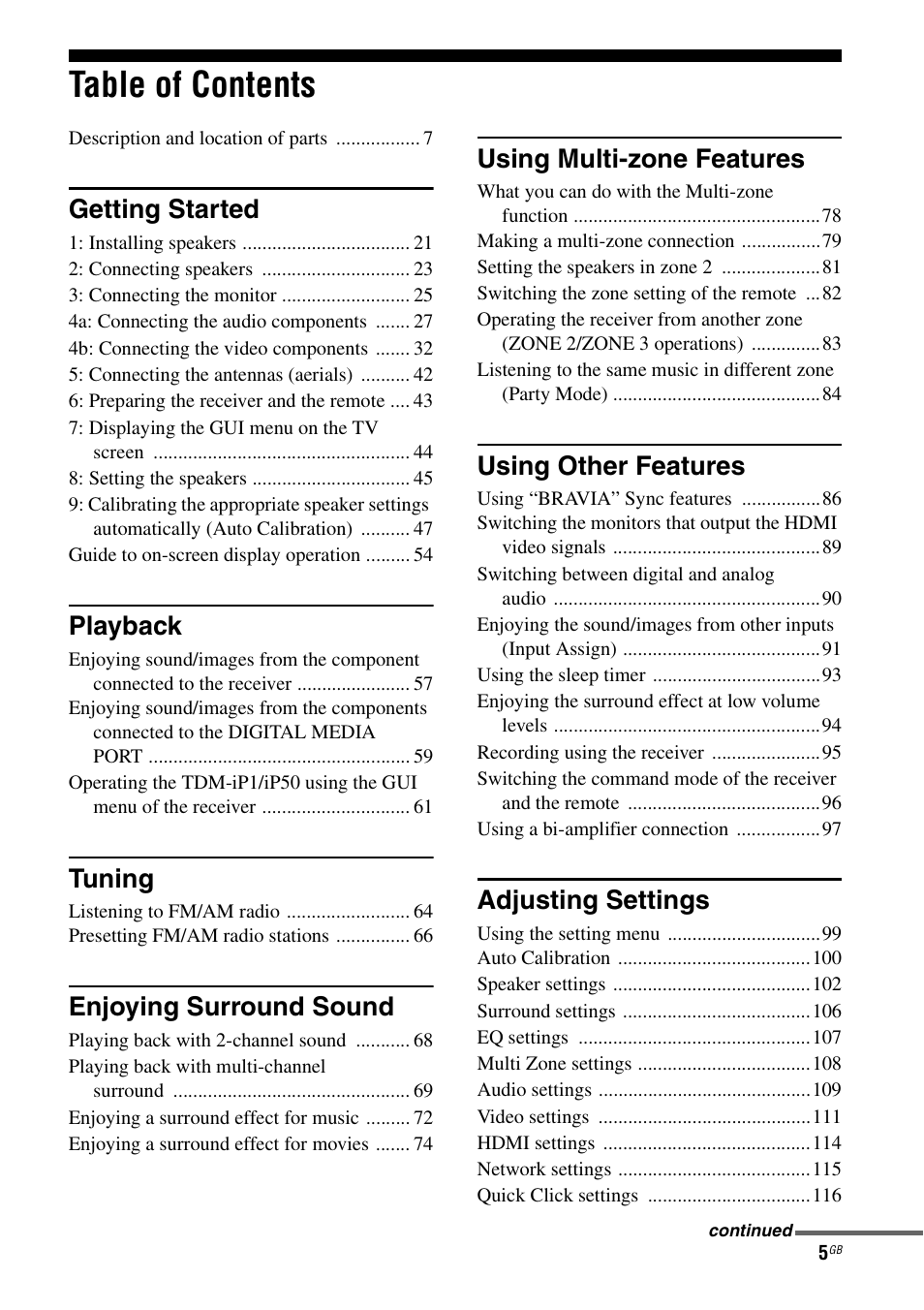 Sony 3-875-814-21(1) User Manual | Page 5 / 162