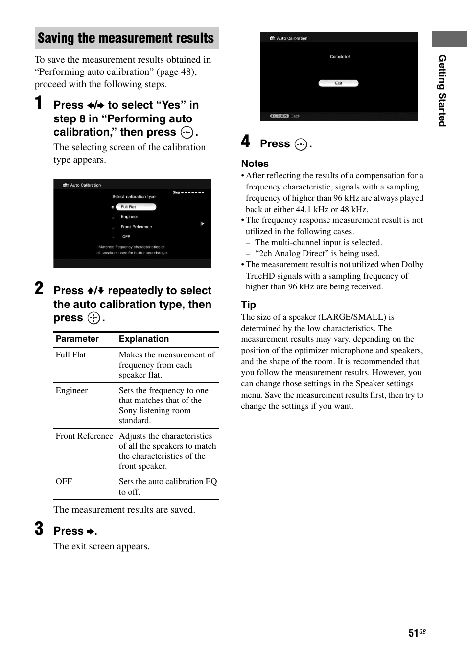 Saving the measurement results | Sony 3-875-814-21(1) User Manual | Page 51 / 162