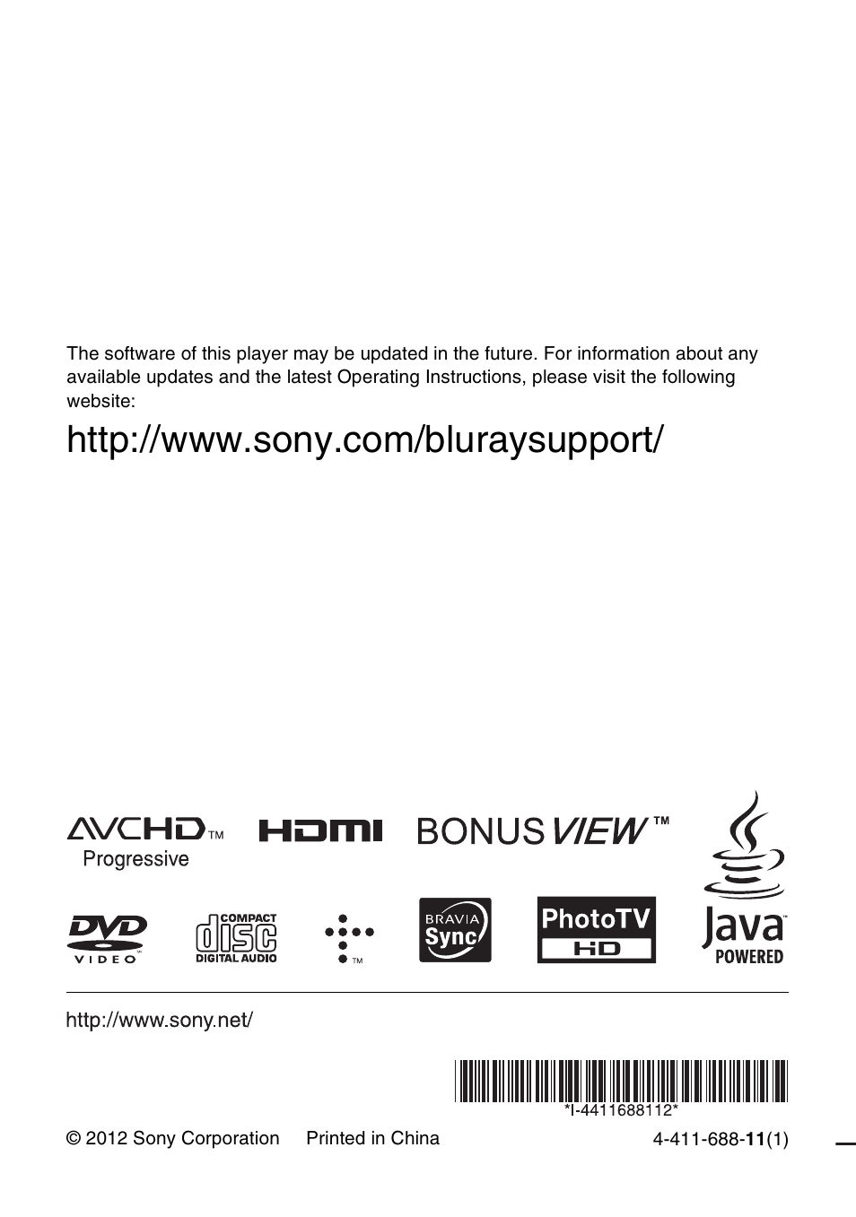 Sony BDP-SX910 User Manual | Page 28 / 28