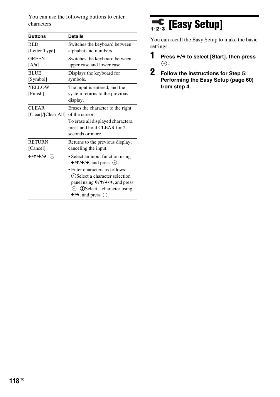 Easy setup | Sony BDV-IT1000ES User Manual | Page 118 / 155
