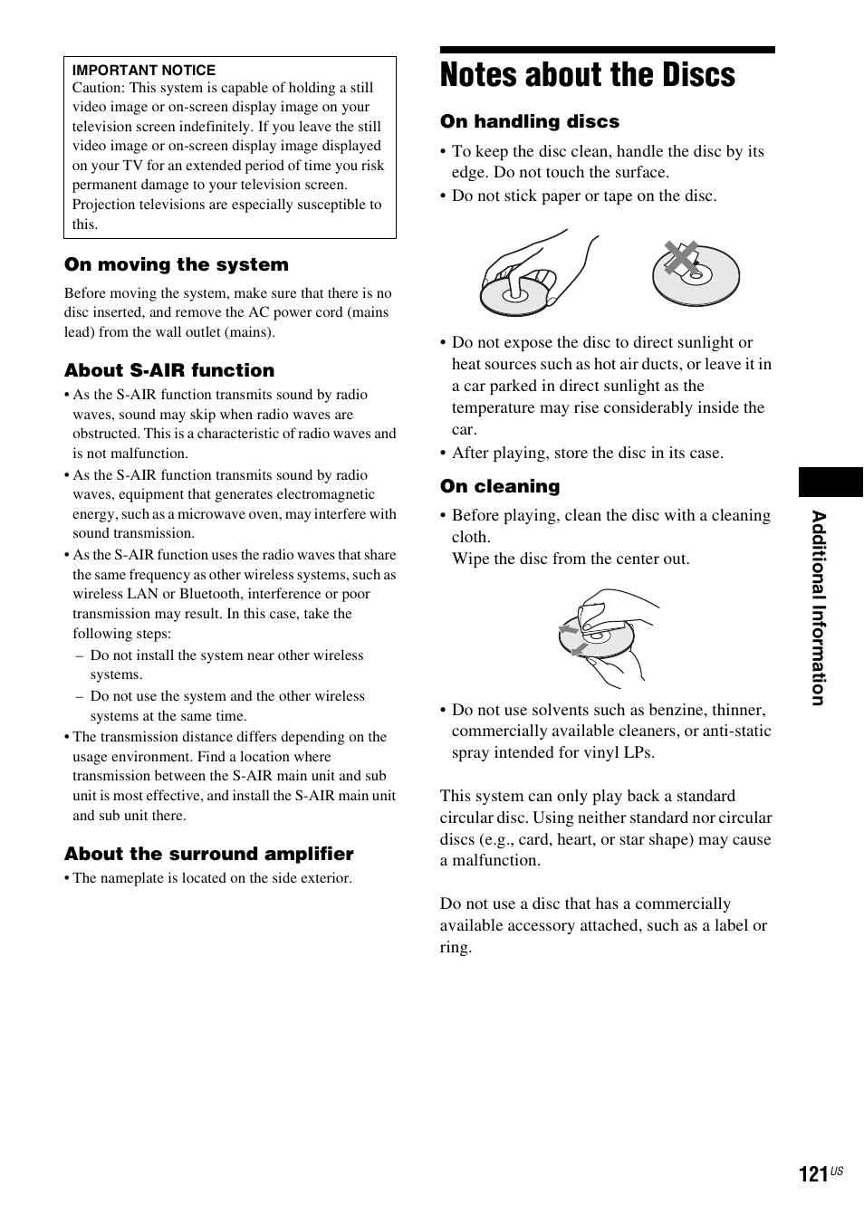 Notes about the discs | Sony BDV-IT1000ES User Manual | Page 121 / 155