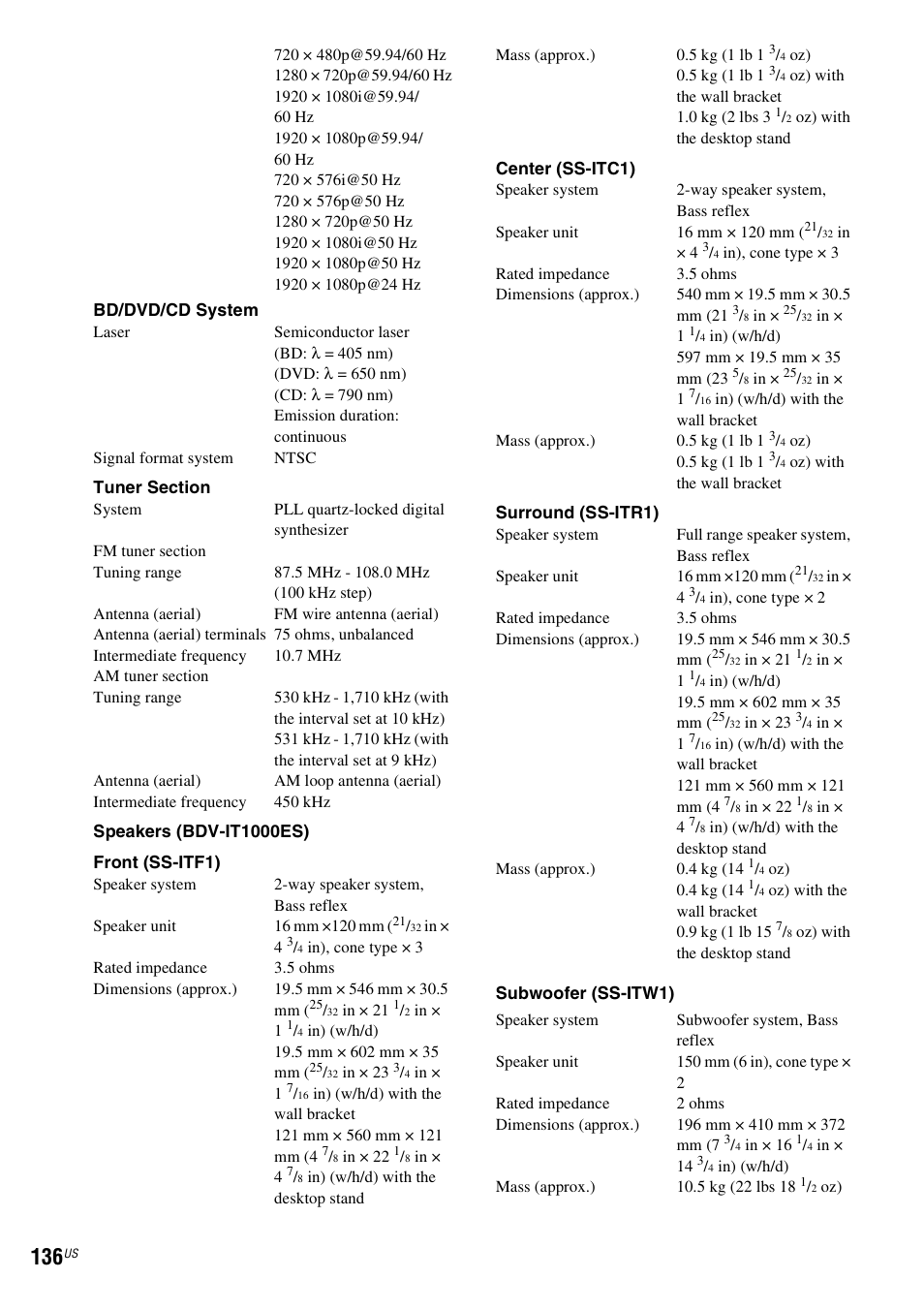 Sony BDV-IT1000ES User Manual | Page 136 / 155