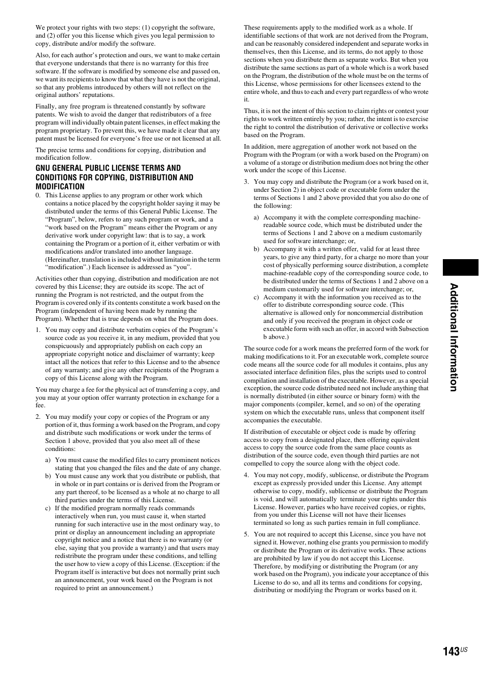 Ad ditio n al inf o rm at ion | Sony BDV-IT1000ES User Manual | Page 143 / 155