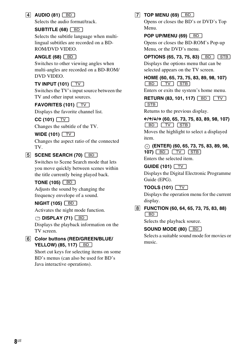 Sony BDV-IT1000ES User Manual | Page 8 / 155