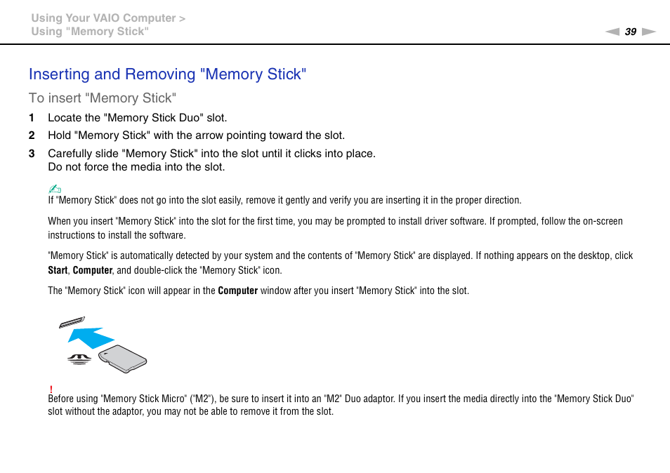 Sony VAIO VPCYB SERIES User Manual | Page 39 / 144