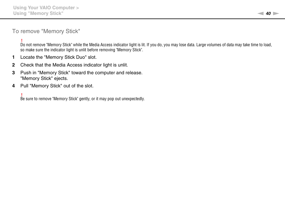 Sony VAIO VPCYB SERIES User Manual | Page 40 / 144