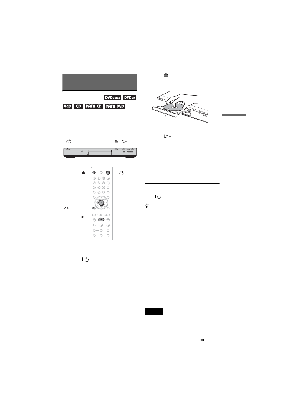 L0 - playing discs, L1 - playing discs, Playing discs | N (25), Disc tray (25), On (25) | Sony DVP-NS70H User Manual | Page 25 / 78