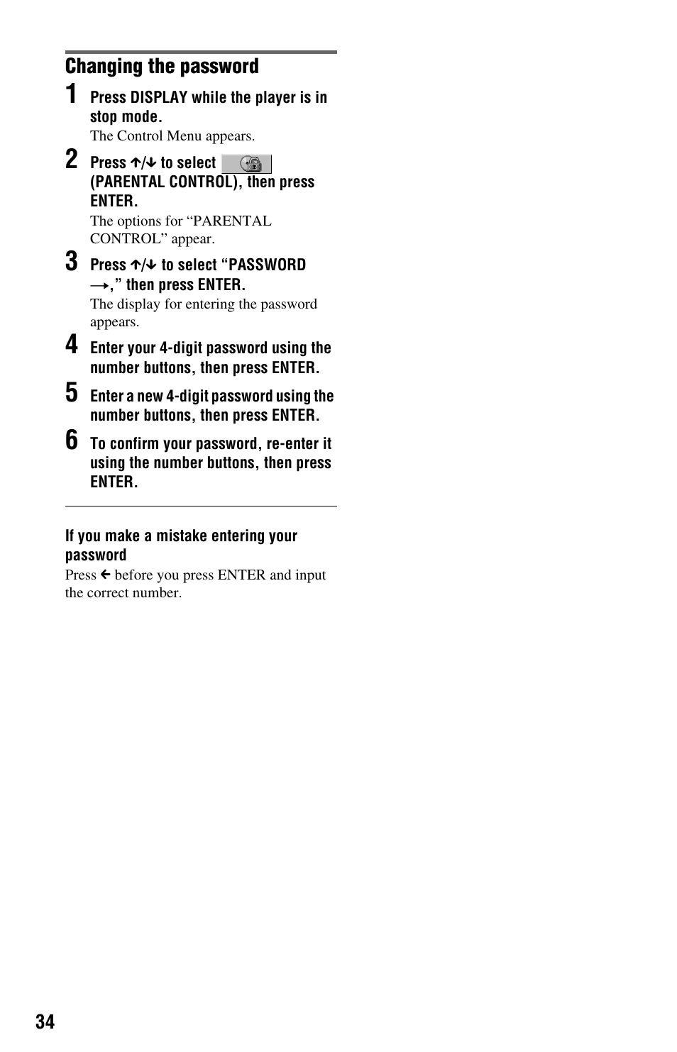 Sony DVP-NS64P User Manual | Page 34 / 64