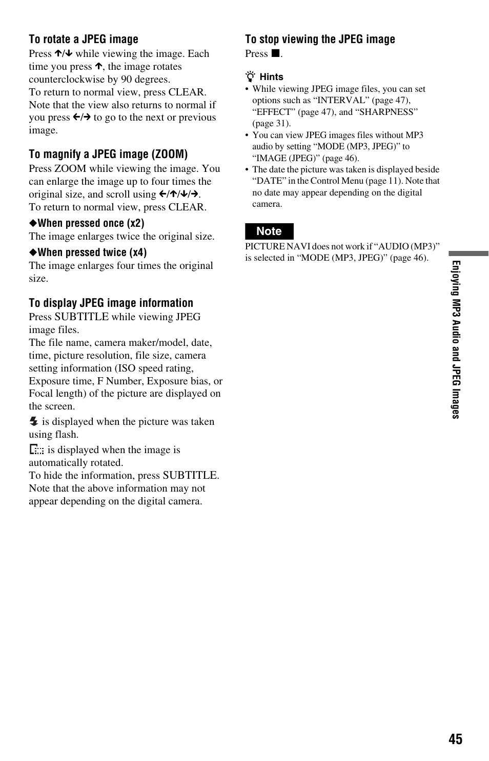 Sony DVP-NS64P User Manual | Page 45 / 64