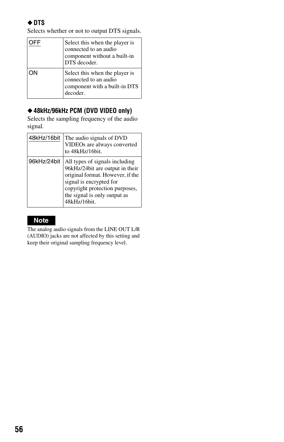 56 return | Sony DVP-NS64P User Manual | Page 56 / 64