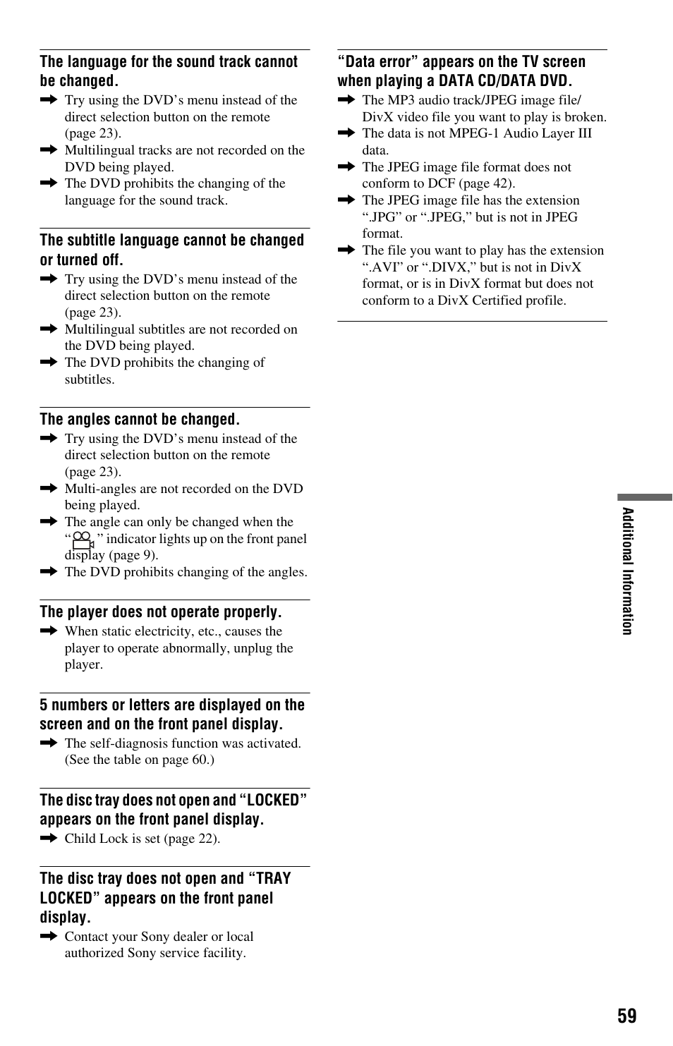 Sony DVP-NS64P User Manual | Page 59 / 64