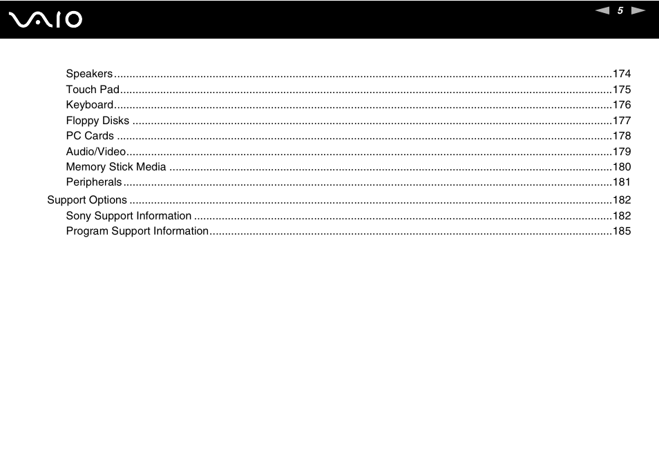 Sony VGN-TX700 User Manual | Page 5 / 195