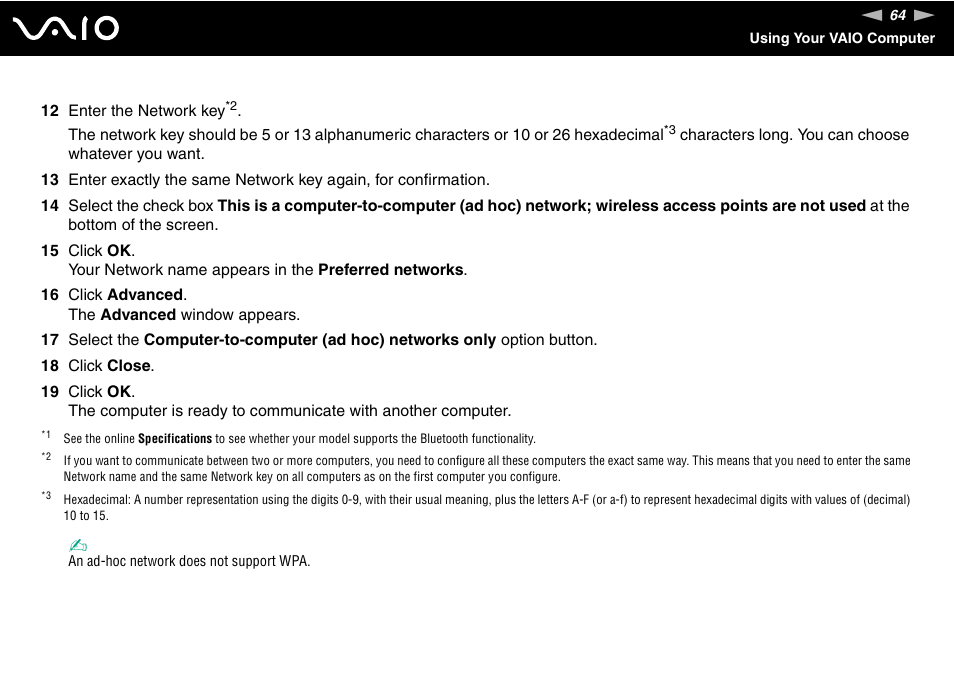 Sony VGN-TX700 User Manual | Page 64 / 195