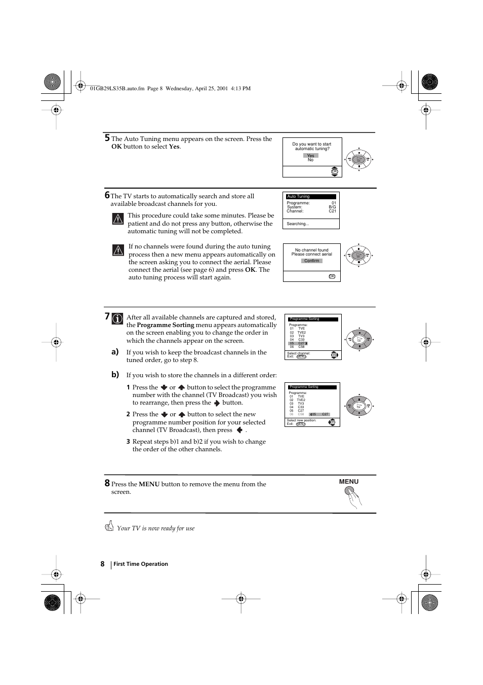 Sony FD Trinitron KV-29LS35B User Manual | Page 8 / 23