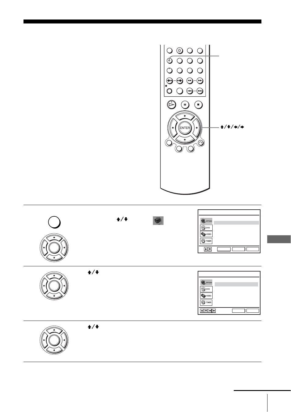 Additional information, General setup information, Changing setup options | Press v/v to select the option to change | Sony SLV-D930 User Manual | Page 103 / 120