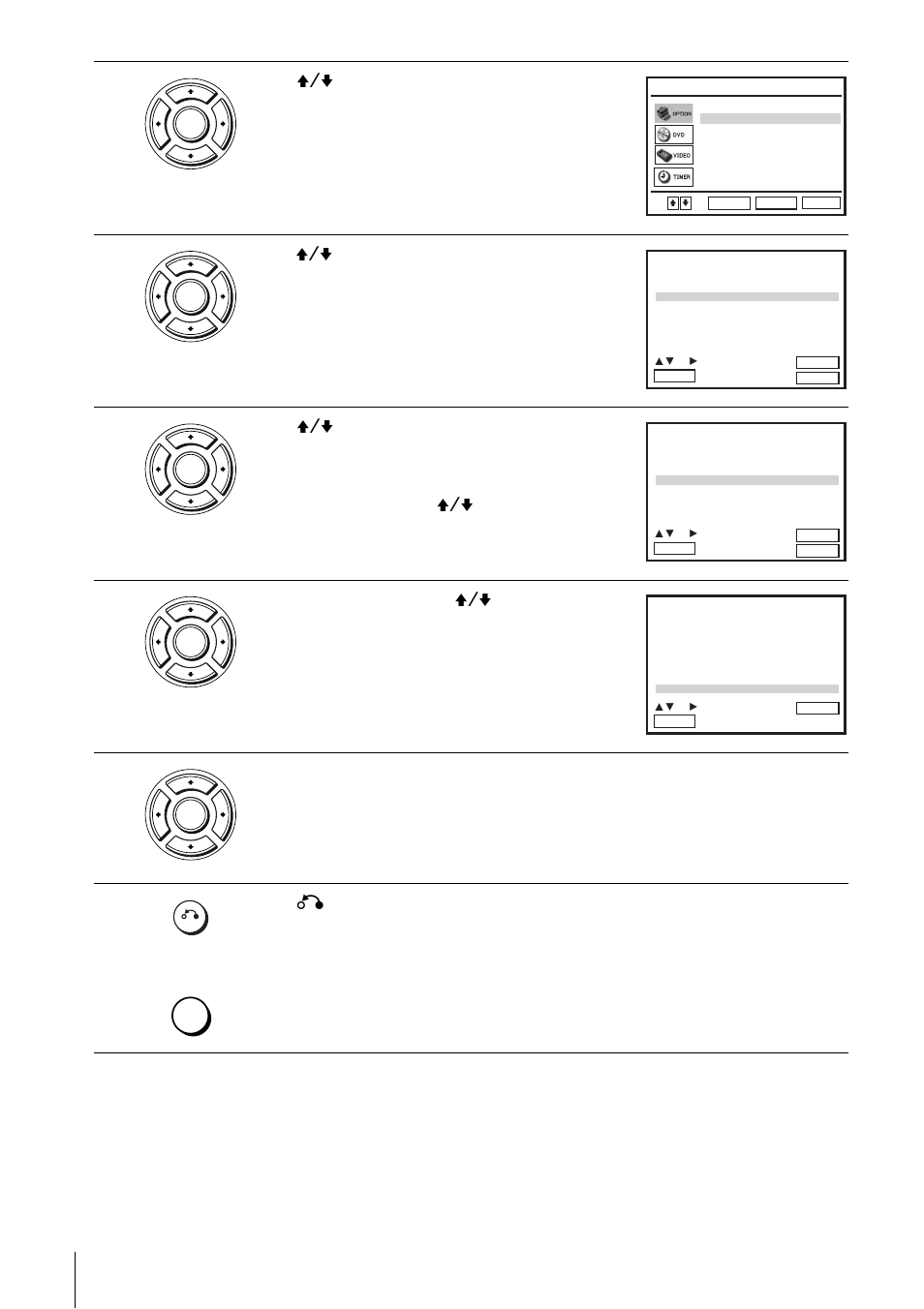 Press o return, then press set up to exit the menu | Sony SLV-D930 User Manual | Page 22 / 120