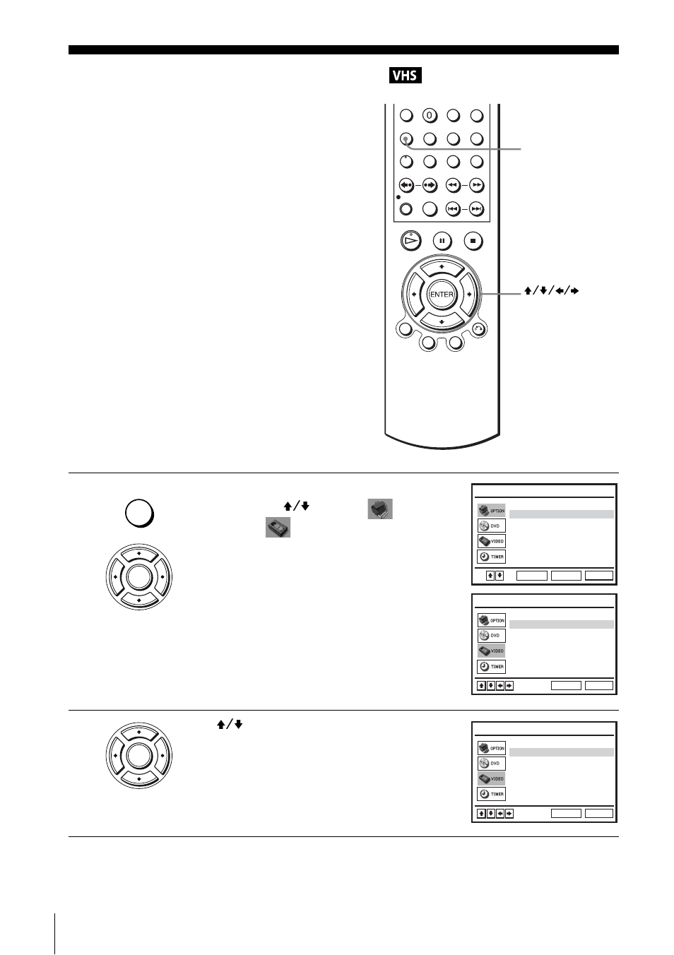 Changing menu options, Press v/v to select the option to change | Sony SLV-D930 User Manual | Page 98 / 120