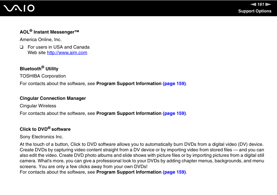 Sony VGC-LS30 User Manual | Page 161 / 171