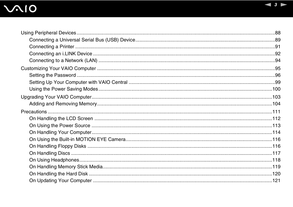 Sony VGC-LS30 User Manual | Page 3 / 171