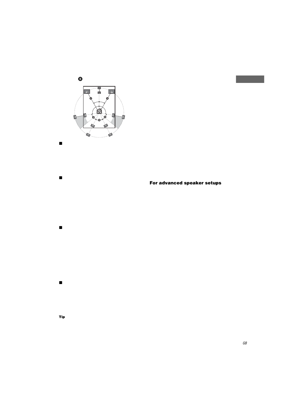 For advanced speaker setups | Sony STR-DA9000ES User Manual | Page 23 / 68