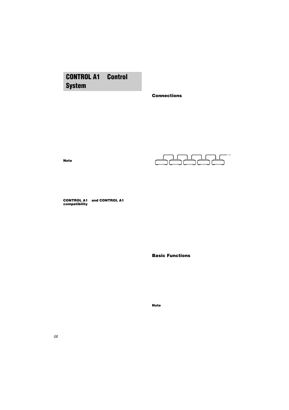 Control a1ii control system, Note, Control a1ii and control a1 compatibility | Connections, Basic functions, Control a1 | Sony STR-DA9000ES User Manual | Page 54 / 68