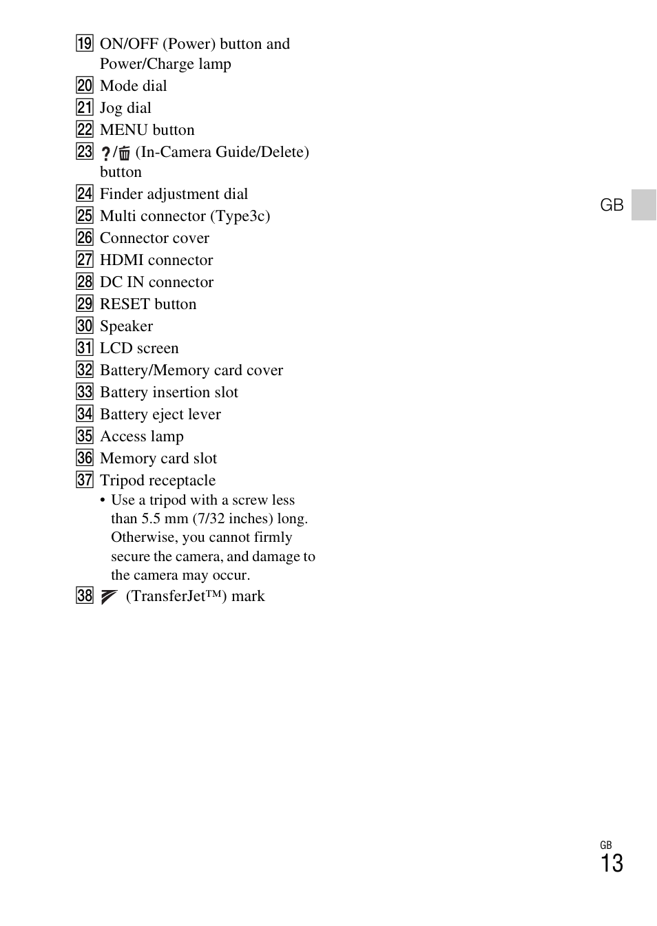 Sony CYBER-SHOT AC-L200D User Manual | Page 13 / 64